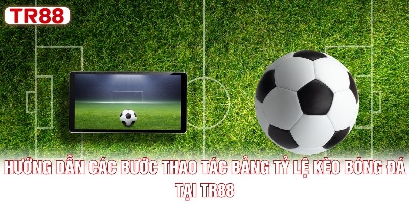 Hướng dẫn các bước thao tác bảng tỷ lệ kèo bóng đá tại TR88